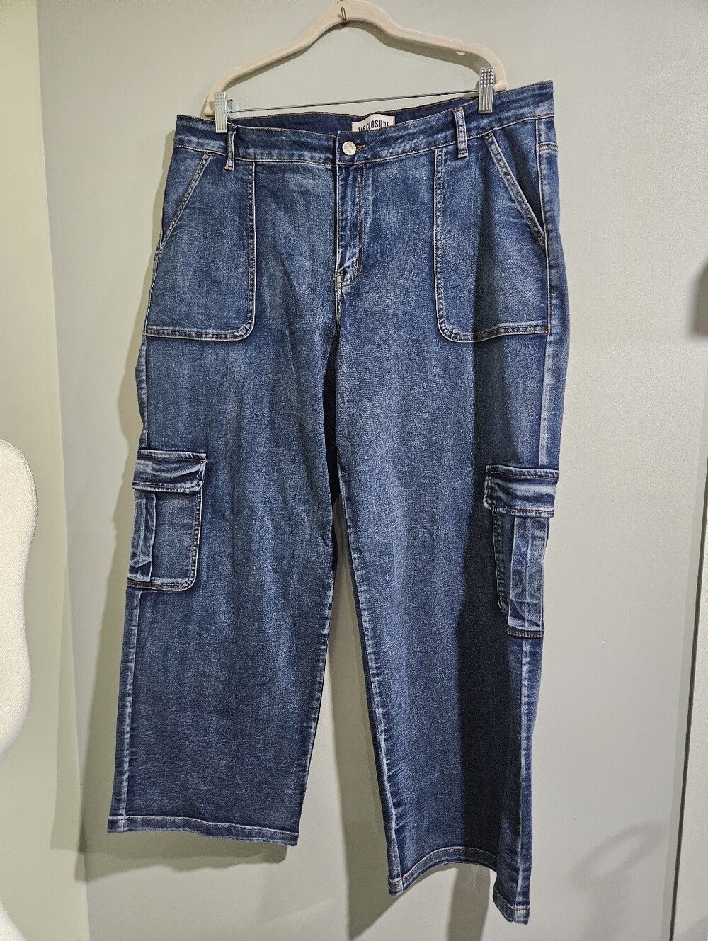 Disclosure High Rise Wide Leg Cargo Jeans Plus Size 22W